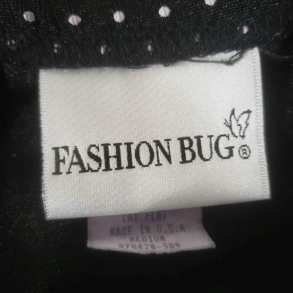 Fashion Bug Womans Black/White Polka-dot  Button Down Skirt,Size M. - Picture 6 of 6